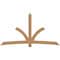 Ekena Millwork Davenport Timber Gable Bracket, Western Red Cedar, 108"W x 58"H x 3 1/2"D x 5 1/2"F, 13/12 Pitch GBW108X58X0406DAV00SWR - alternate 1